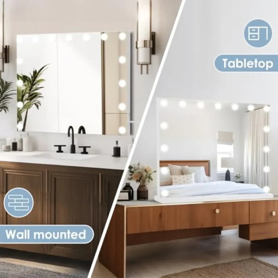 Hollywood Vanity Mirror with Metal Frame