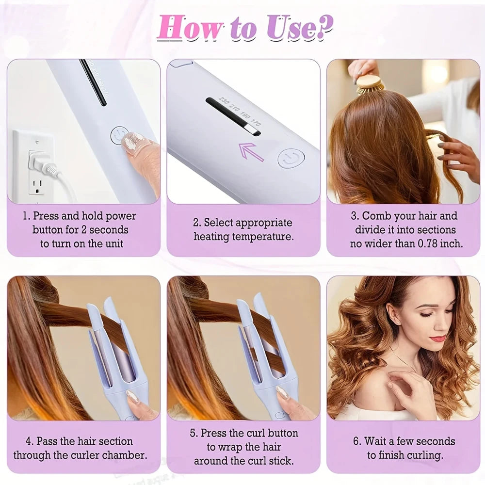 Tourmaline Ceramic Automatic Hair Curler