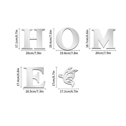 Home Logo 3D Mirror Wall Sticker
