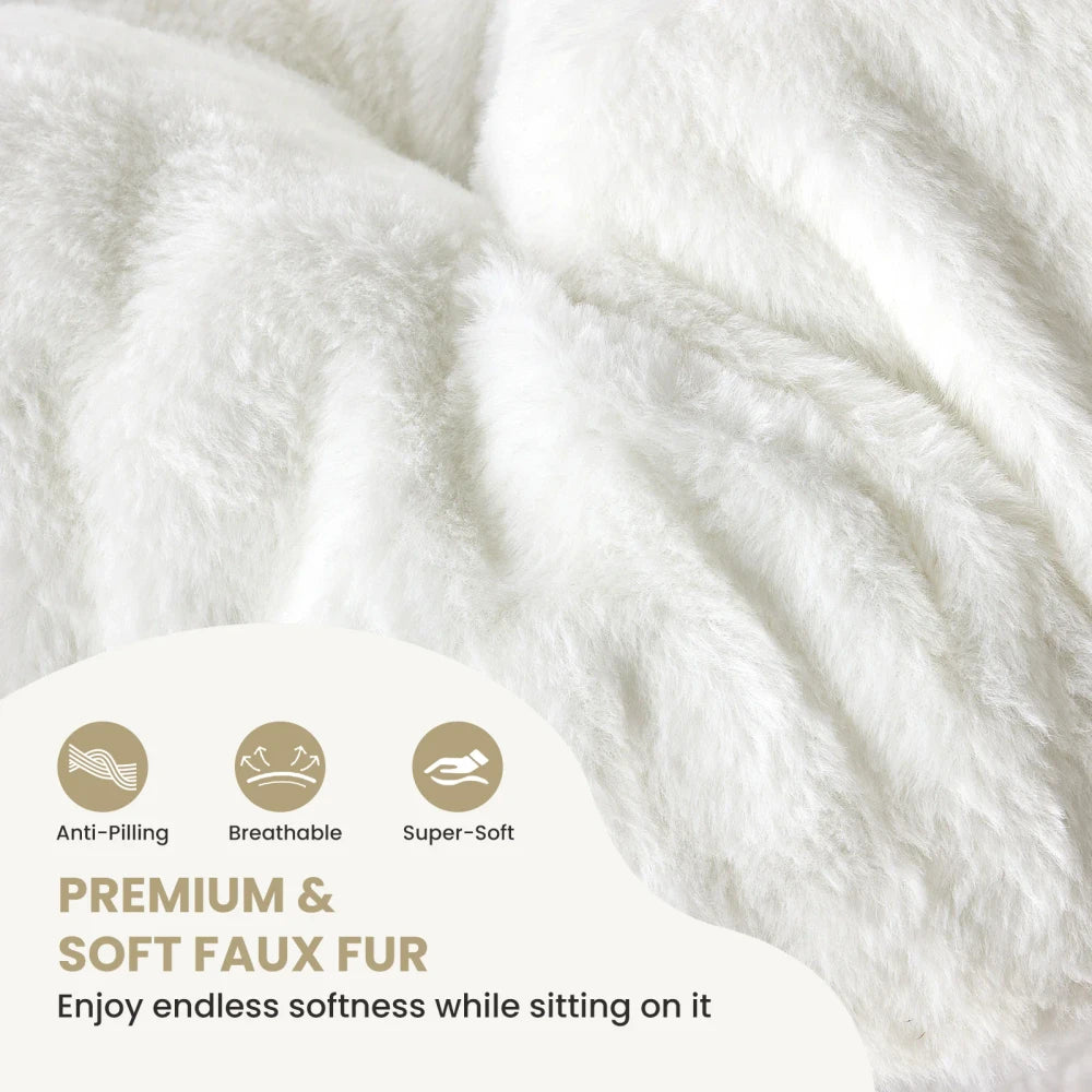 Faux Fur Folding Saucer Chair