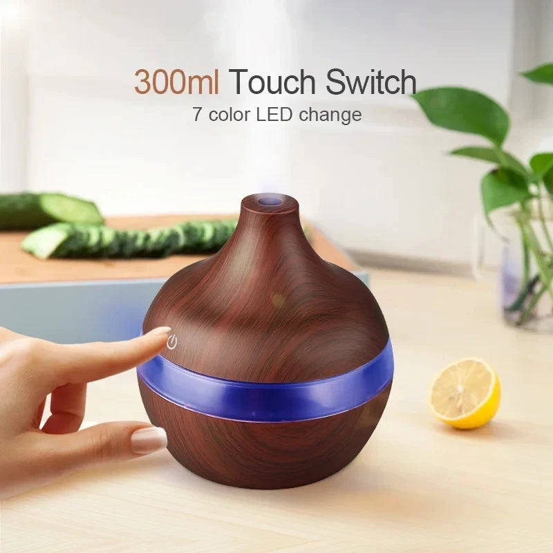 Wood Ultrasonic Aroma Air Humidifier
