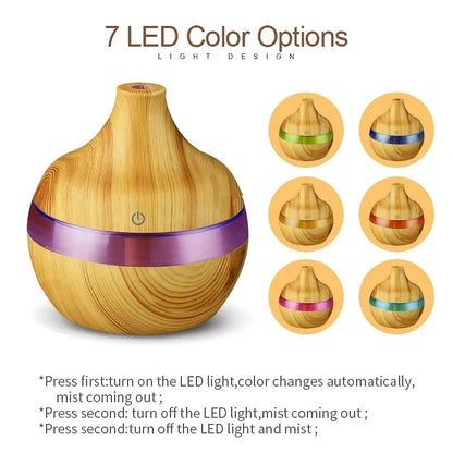 Wood Ultrasonic Aroma Air Humidifier