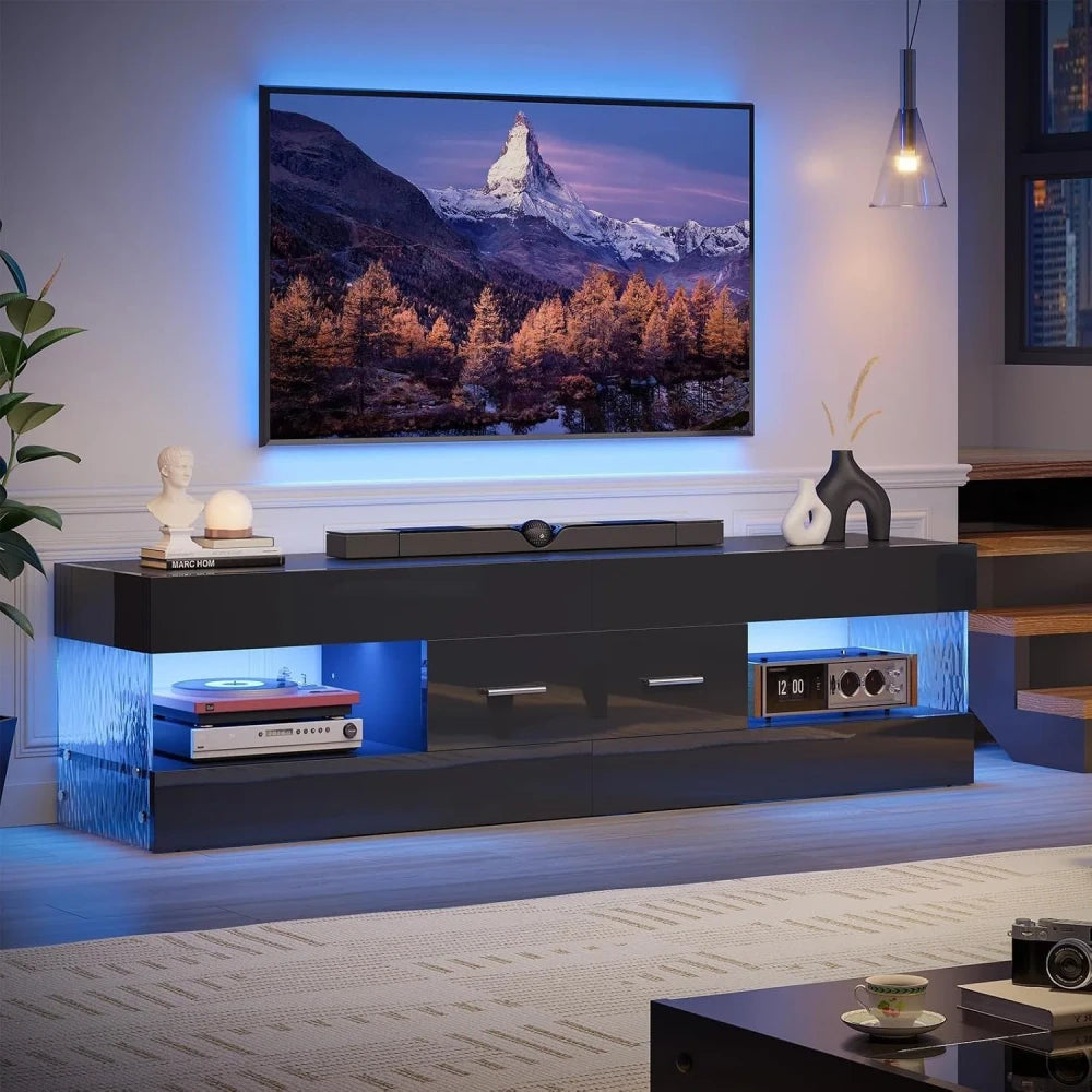 Modern Black Gloss TV Stand