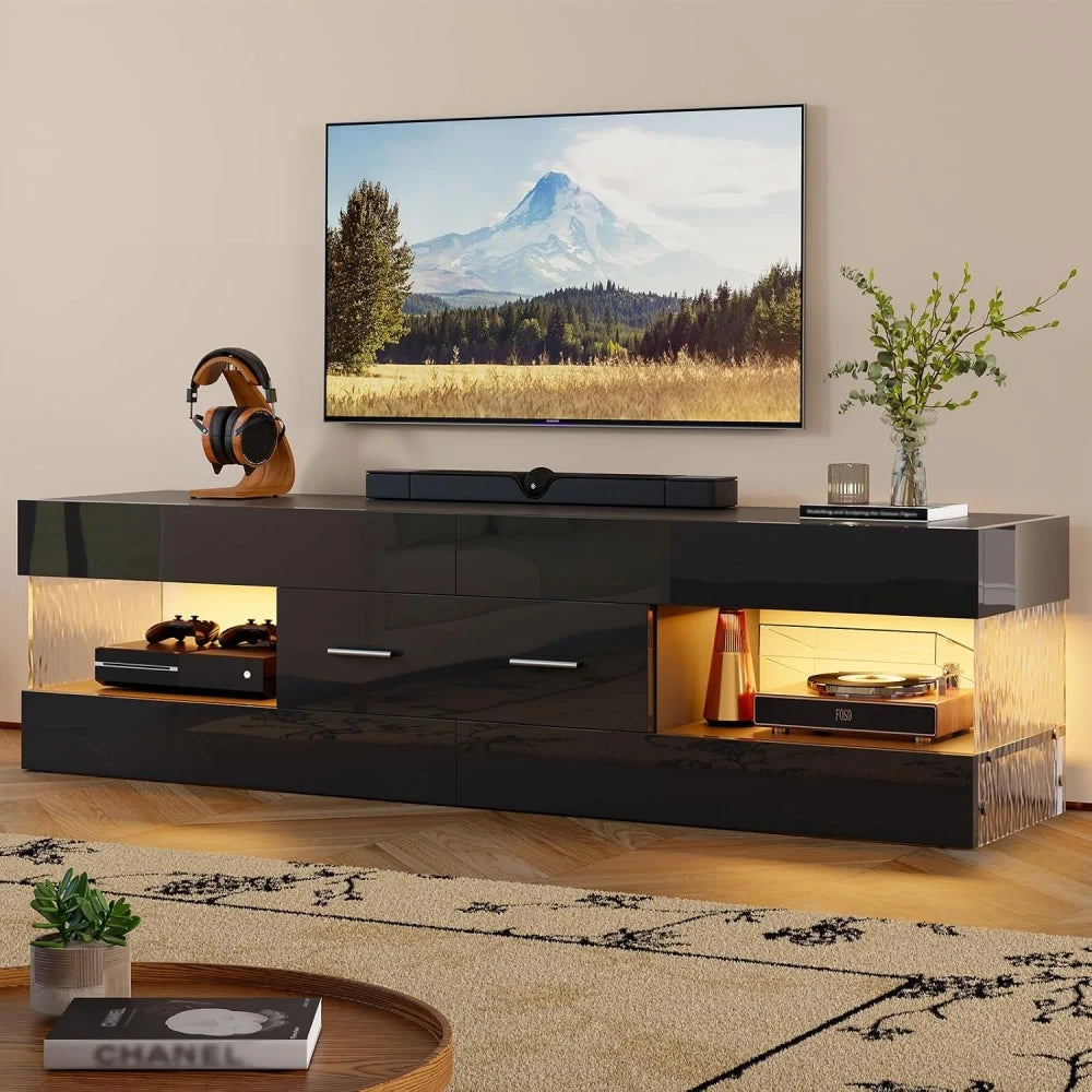 Modern Black Gloss TV Stand
