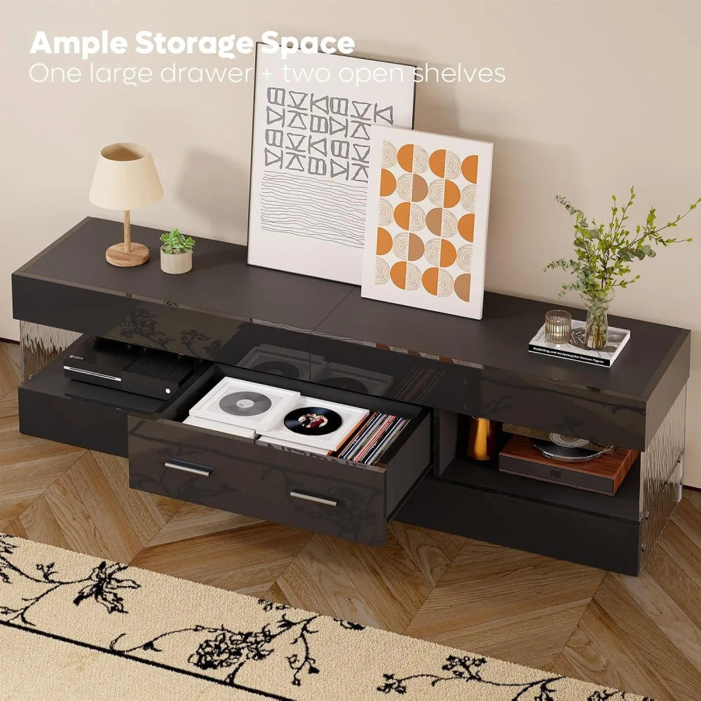 Modern Black Gloss TV Stand