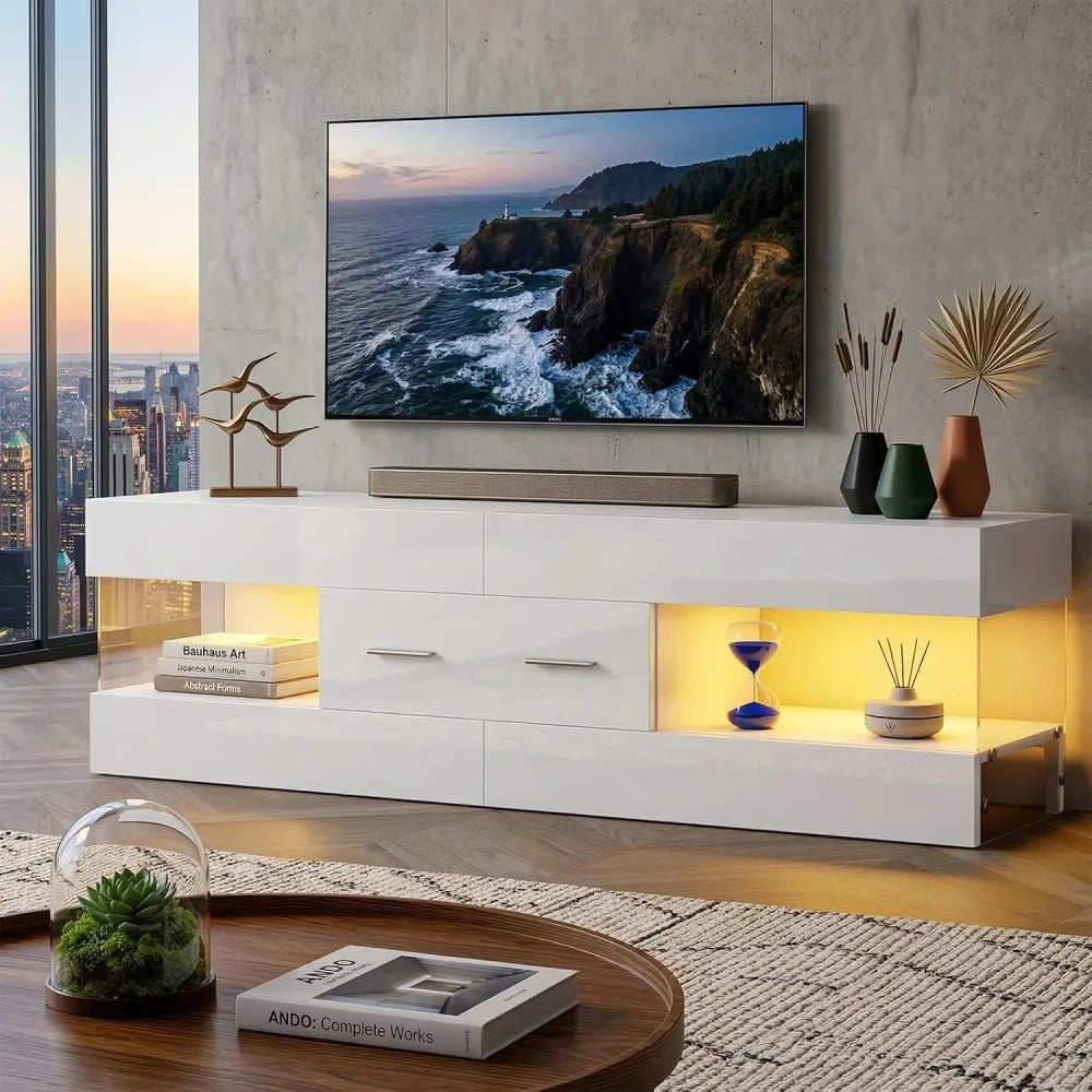 Modern Black Gloss TV Stand