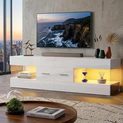 Modern Black Gloss TV Stand