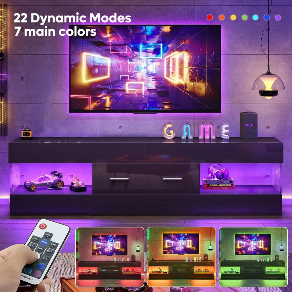 Modern Black Gloss TV Stand