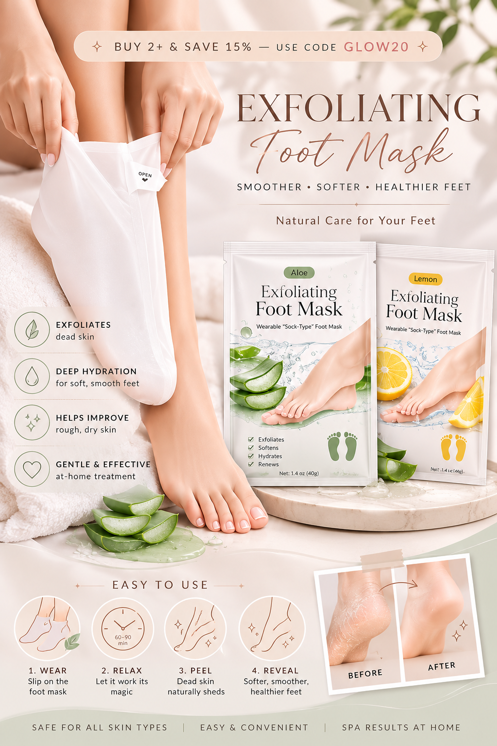 Exfoliating Foot Peel Mask